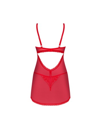 Chilisa babydoll et string - Rouge