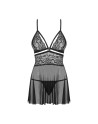 838-BAB-1 babydoll - Noir