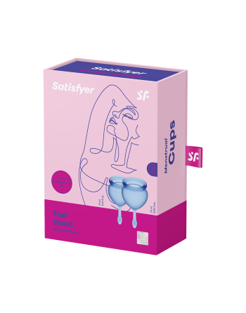 2 coupes menstruelles Satisfyer Dark Bleu FEEL GOOD - CC597822