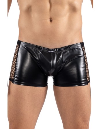 Boxer noir Black Desire en simili cuir - LM2401-67BLK