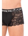 Boxer noir en dentelle délicate - LM2006-67BLK