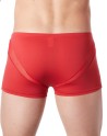 Boxer rouge sexy avec fine résille en V - LM805-67RED