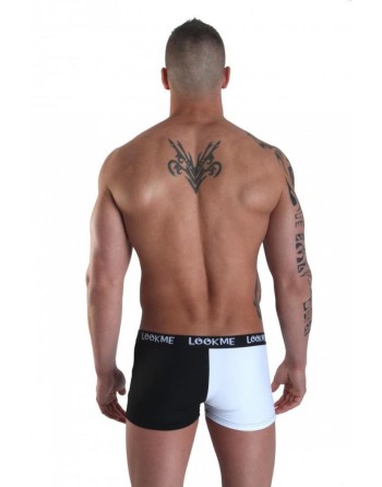 Boxer blanc noir Yin Yang - LM30-66