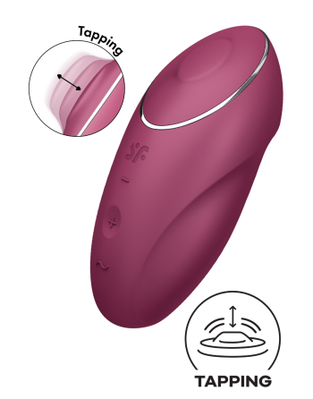 Vibromasseur à poser, stimulateur clitoridien rouge Tap  Climax 1 Satisfyer - CC597858