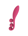 Vibromasseur triple stimulation flexible, anal, vaginale, clitoridienne Tri Ball rouge USB Satisfyer - CC597817