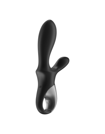 Vibromasseur rabbit noir USB, chauffant et connecté Heat Climax  Satisfyer - CC597791