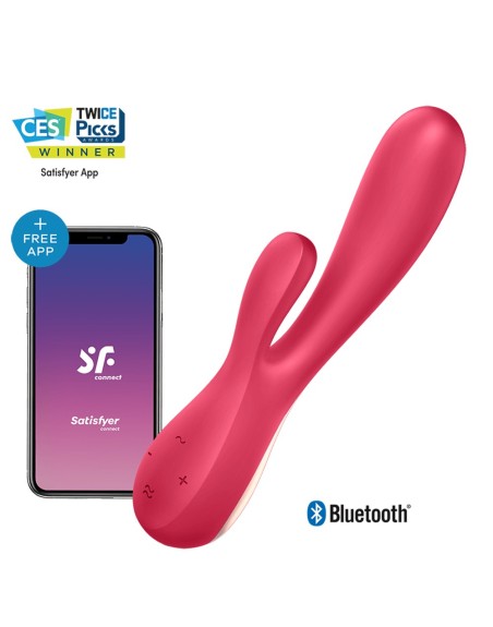 Vibromasseur rabbit rouge connecté Mono Flex Satisfyer - CC5972440050