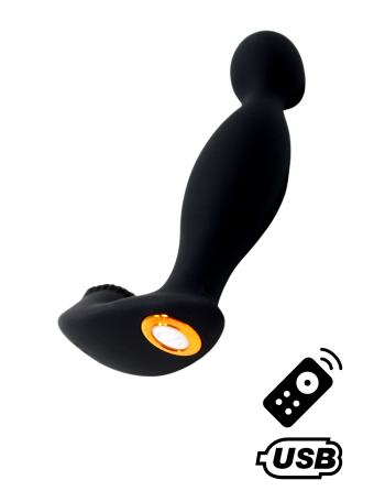 ELIOT, Stimulateur de prostate USB, avec télécommande, en silicone médical - BQ149BLK