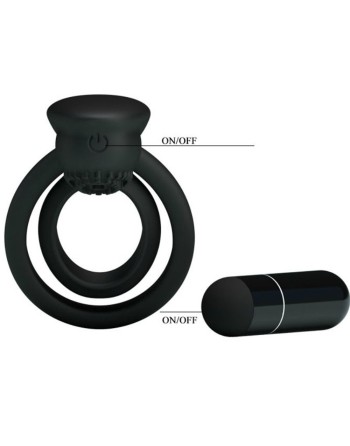 Cockring vibrant en silicone avec stimulateur clitoridien Esther - CC592166