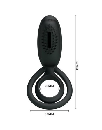 Cockring vibrant en silicone avec stimulateur clitoridien Esther - CC592166