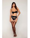 Soutien-gorge Demi-Seins en satin noir - DG13254BLK