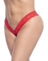 String brésilien rouge en dentelle grande taille - MAL93XRED