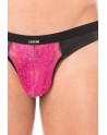 Jock magenta en dentelle et simili cuir - LM2002-27MAG