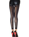 Legging noir fashion et fin ajouré sur l'arrière - MH35241BLK