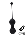 MINA Noir, Boules de Geisha en silicone médical USB avec télécommande - BQ130BLK