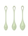 Set de 3 boules de geisha vert pastel Yoni Power 2 Satisfyer - CC597752