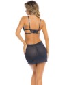 Nuisette bleu nuit et string assorti - REN51014-BLU