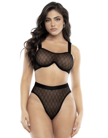 Ensemble 2 pièces soutien-gorge et culotte noir - MAL8779BLK