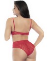 Ensemble deux pièces en dentelle rouge - MAL8815RED